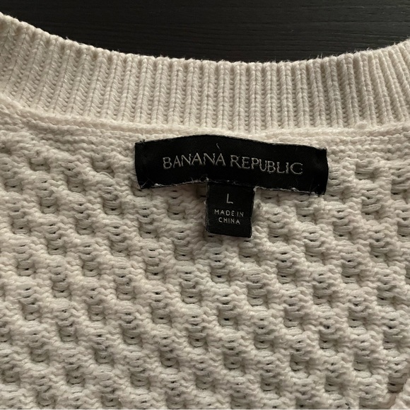 Banana Republic Ivory Cable Sweater - Picture 5 of 6